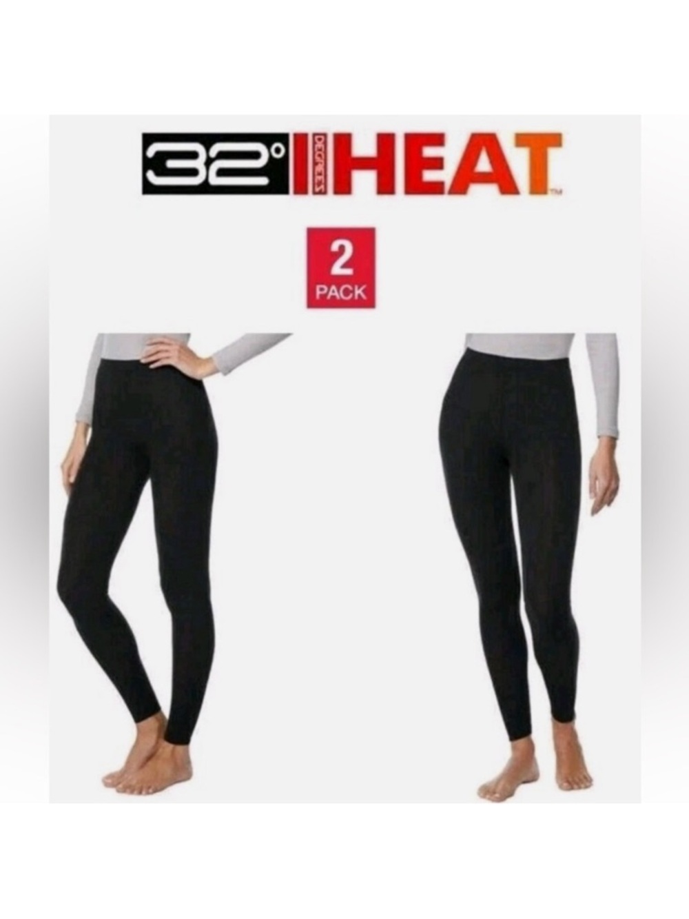 32 DEGREES HEAT WOMEN'S 2 PACK BASE LAYER PANT